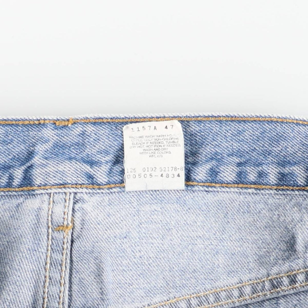 00'S Levi's 505 REGULAR FIT STRAIGHT LEG tapered denim pants for men, size w32 cotton blue type Vintage Second Hand