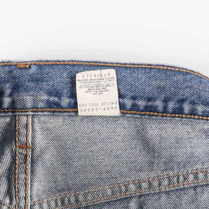 00'S Levi's 505 REGULAR FIT STRAIGHT LEG tapered denim pants for men, size w31 cotton blue type Vintage Second Hand