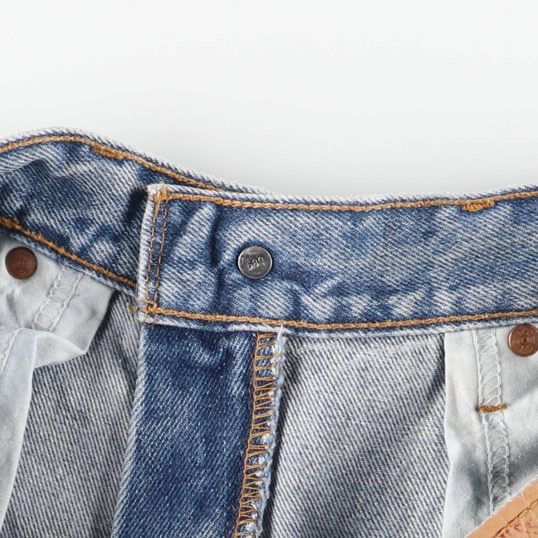 00'S Levi's 505 REGULAR FIT STRAIGHT LEG tapered denim pants for men, size w31 cotton blue type Vintage Second Hand
