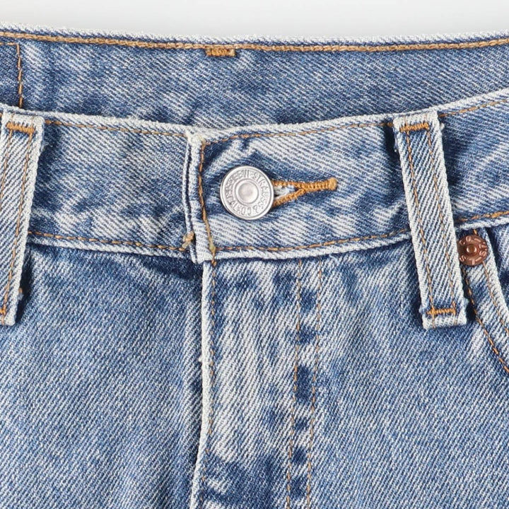 00'S Levi's 505 REGULAR FIT STRAIGHT LEG tapered denim pants for men, size w31 cotton blue type Vintage Second Hand
