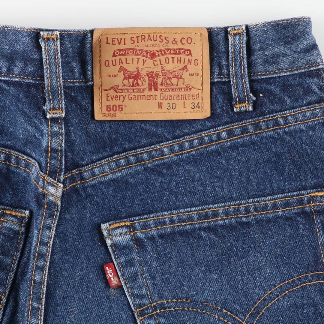 2000'S Levi's 505 Regular Fit Straight Leg Tapered Denim Pants, Made in Canada, Men's Size W30 cotton blue type Vintage Second Hand