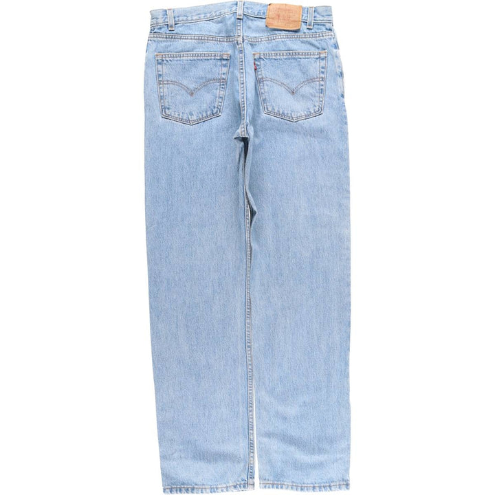 00'S Levi's 505 REGULAR FIT STRAIGHT LEG tapered denim pants made in USA men's w33 equivalent cotton blue type Vintage Second Hand