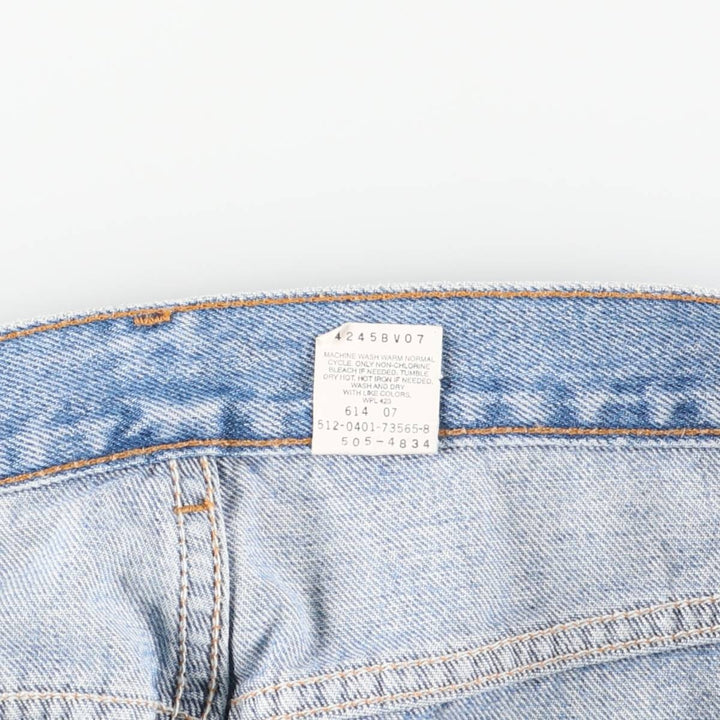 00'S Levi's 505 REGULAR FIT STRAIGHT LEG tapered denim pants made in USA men's w33 equivalent cotton blue type Vintage Second Hand