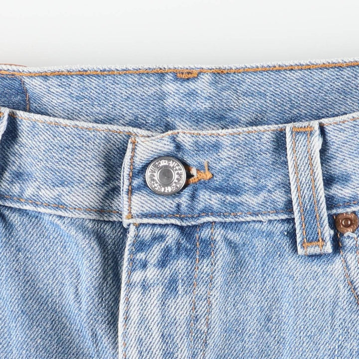 00'S Levi's 505 REGULAR FIT STRAIGHT LEG tapered denim pants made in USA men's w33 equivalent cotton blue type Vintage Second Hand