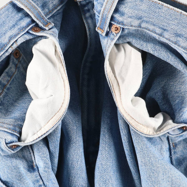 00'S Levi's 505 REGULAR FIT STRAIGHT LEG tapered denim pants made in USA men's w33 equivalent cotton blue type Vintage Second Hand