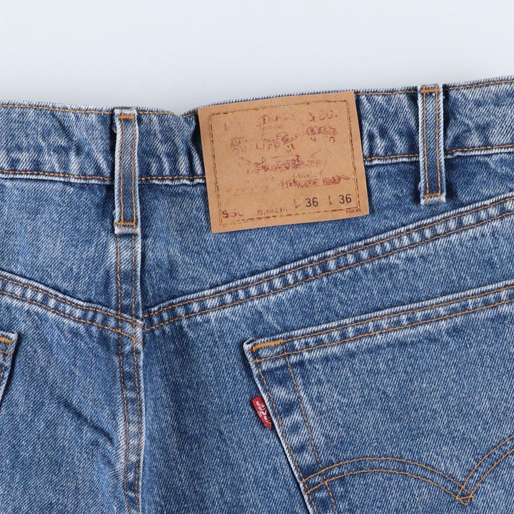 90'S Levi's 550-4891 Tapered Denim Pants Made in USA Men's W35 Vintage cotton blue type Vintage Second Hand