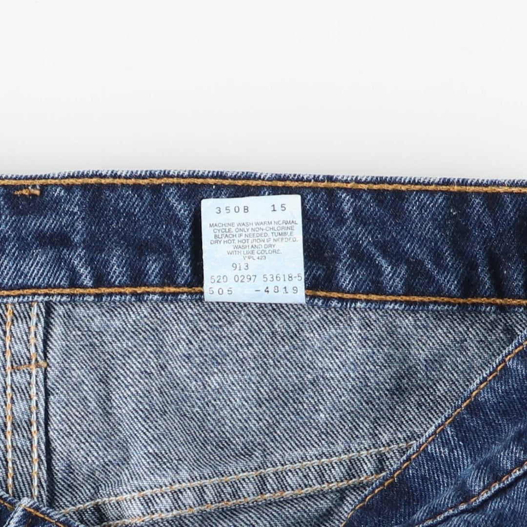 90'S Levi's 505-0297 Tapered Denim Pants, Made in USA, Men's, Size 35, Vintage cotton blue type Vintage Second Hand