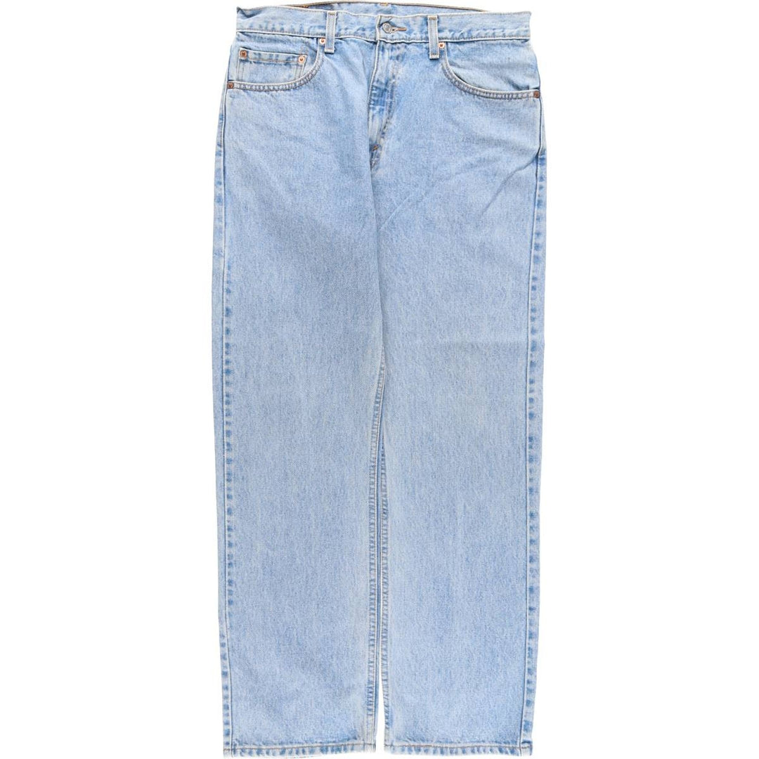 00'S Levi's 505 REGULAR FIT STRAIGHT LEG tapered denim pants for men, size w33 cotton blue type Vintage Second Hand