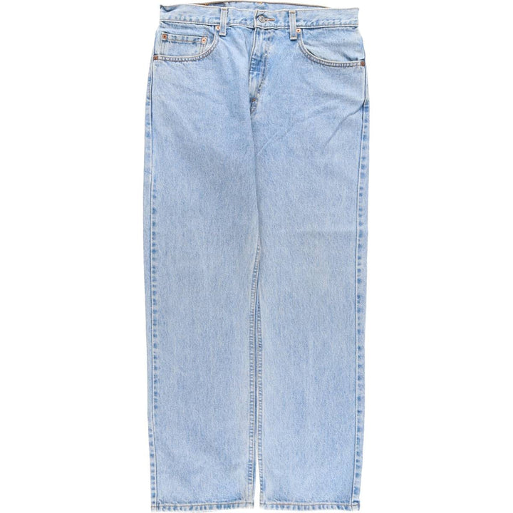 00'S Levi's 505 REGULAR FIT STRAIGHT LEG tapered denim pants for men, size w33 cotton blue type Vintage Second Hand