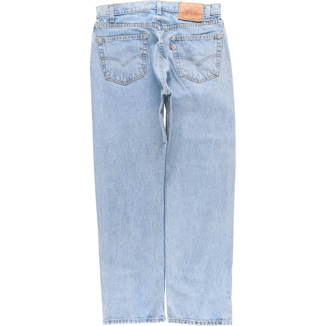 00'S Levi's 505 REGULAR FIT STRAIGHT LEG tapered denim pants for men, size w33 cotton blue type Vintage Second Hand