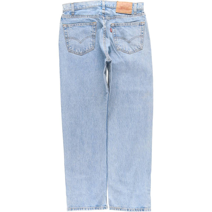 00'S Levi's 505 REGULAR FIT STRAIGHT LEG tapered denim pants for men, size w33 cotton blue type Vintage Second Hand