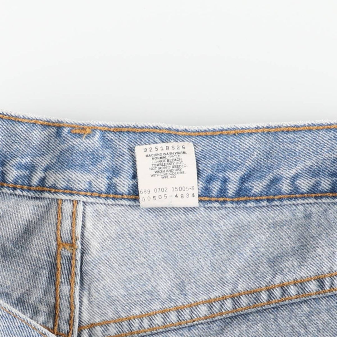 00'S Levi's 505 REGULAR FIT STRAIGHT LEG tapered denim pants for men, size w33 cotton blue type Vintage Second Hand