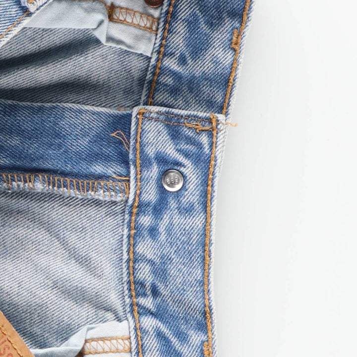 00'S Levi's 505 REGULAR FIT STRAIGHT LEG tapered denim pants for men, size w33 cotton blue type Vintage Second Hand