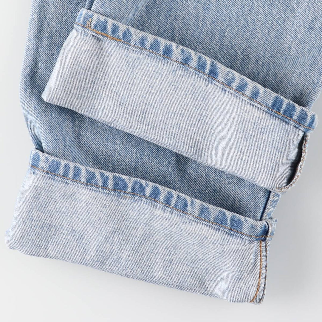 00'S Levi's 505 REGULAR FIT STRAIGHT LEG tapered denim pants for men, size w33 cotton blue type Vintage Second Hand