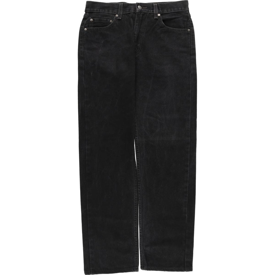 Levi's 505 Black Denim Tapered Denim Pants for Men, W33 equivalent cotton black type Vintage Second Hand