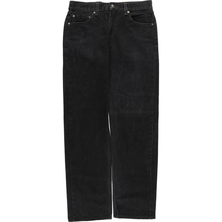 Levi's 505 Black Denim Tapered Denim Pants for Men, W33 equivalent cotton black type Vintage Second Hand
