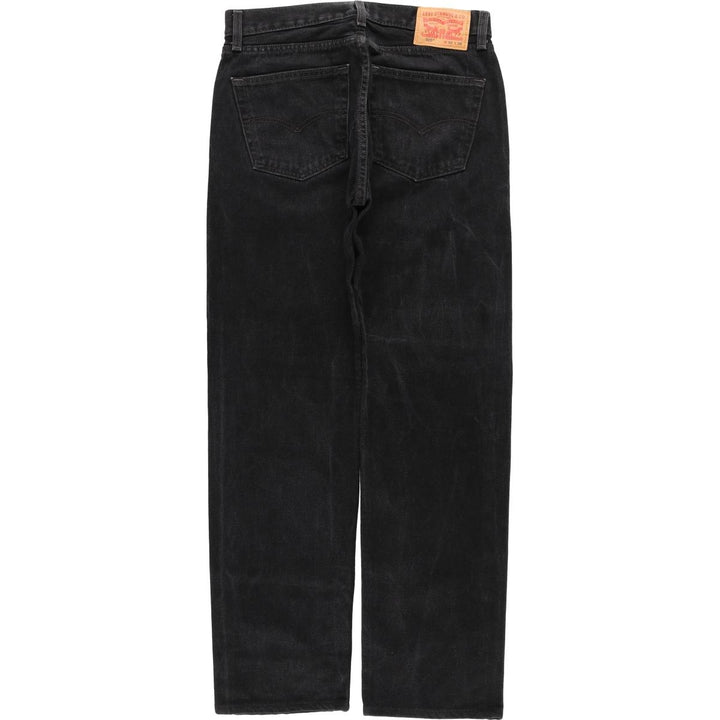 Levi's 505 Black Denim Tapered Denim Pants for Men, W33 equivalent cotton black type Vintage Second Hand