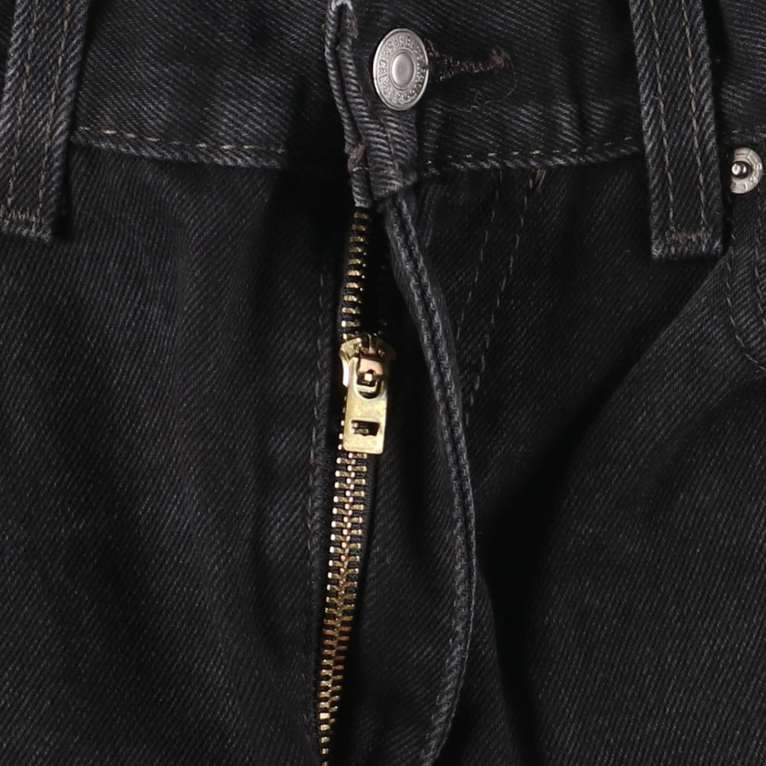 Levi's 505 Black Denim Tapered Denim Pants for Men, W33 equivalent cotton black type Vintage Second Hand