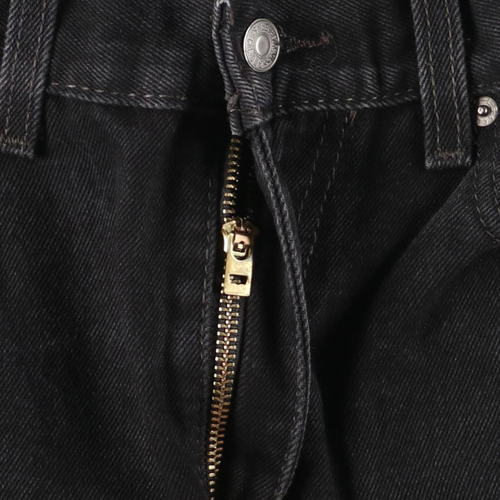 Levi's 505 Black Denim Tapered Denim Pants for Men, W33 equivalent cotton black type Vintage Second Hand