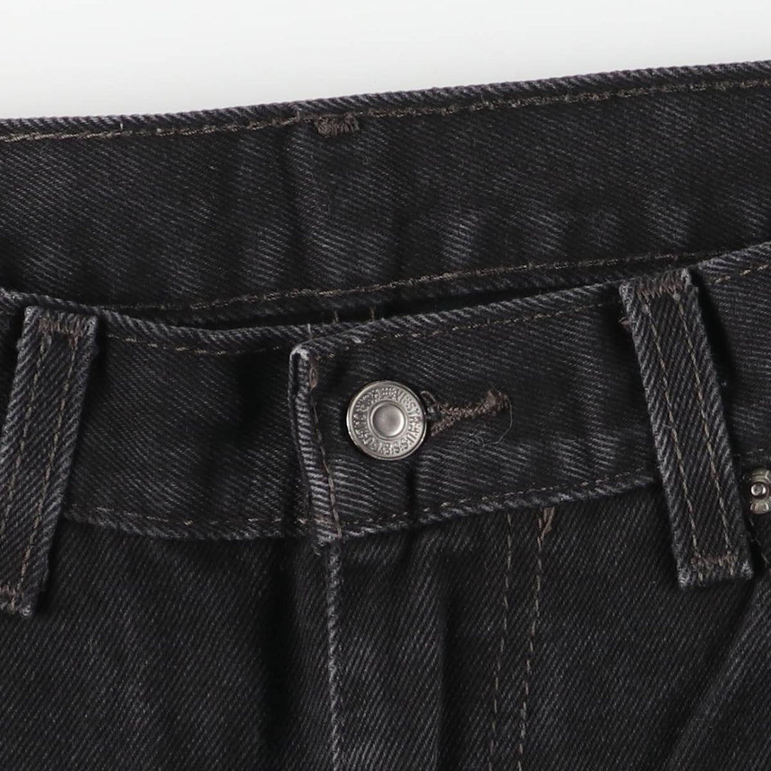Levi's 505 Black Denim Tapered Denim Pants for Men, W33 equivalent cotton black type Vintage Second Hand