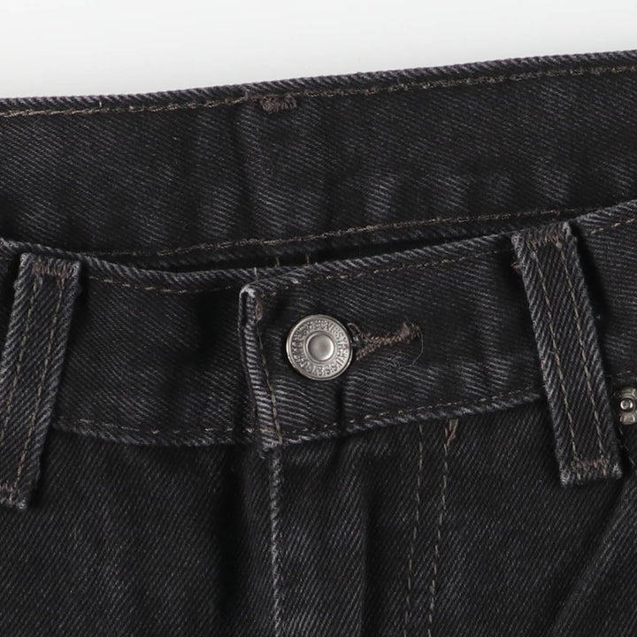 Levi's 505 Black Denim Tapered Denim Pants for Men, W33 equivalent cotton black type Vintage Second Hand