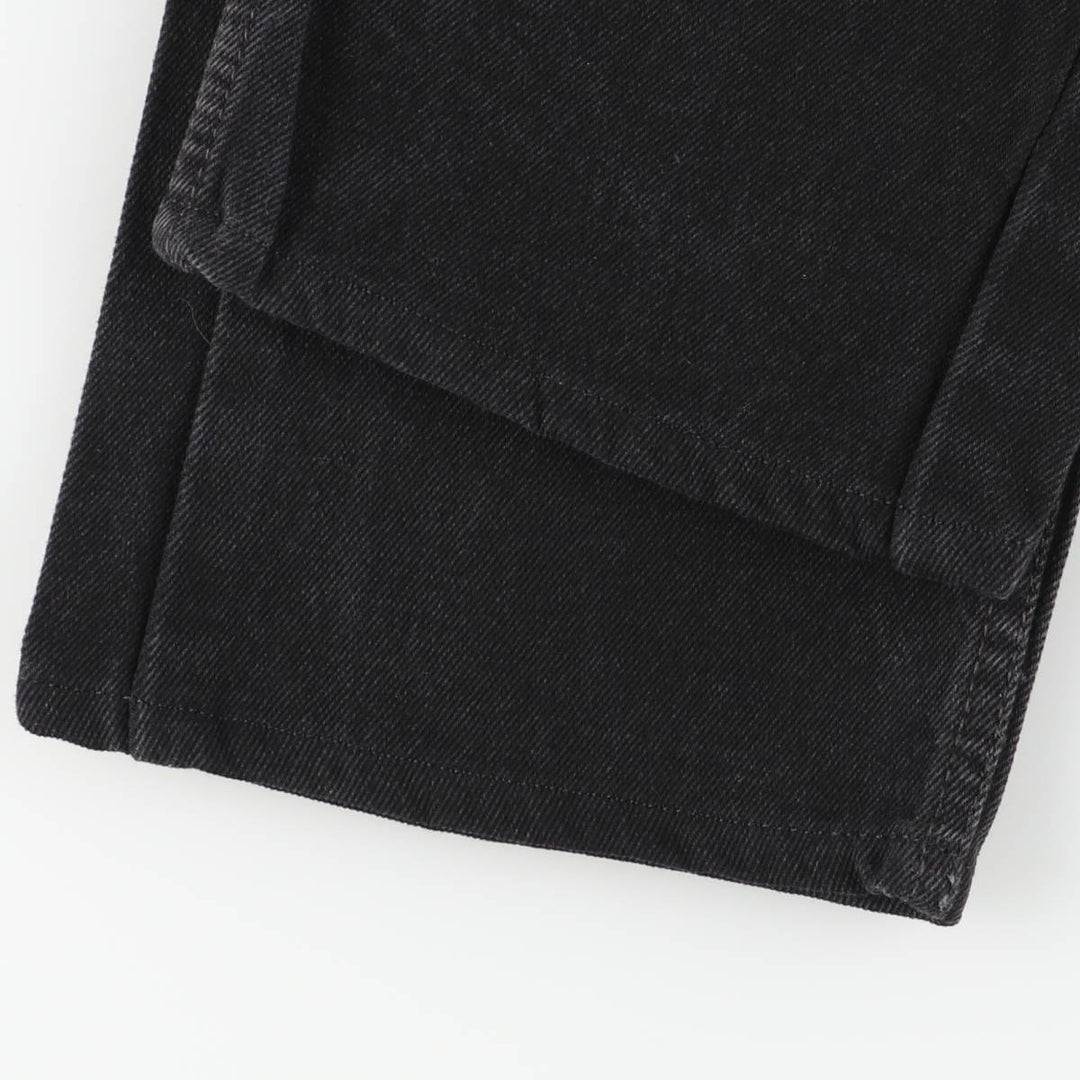 Levi's 505 Black Denim Tapered Denim Pants for Men, W33 equivalent cotton black type Vintage Second Hand