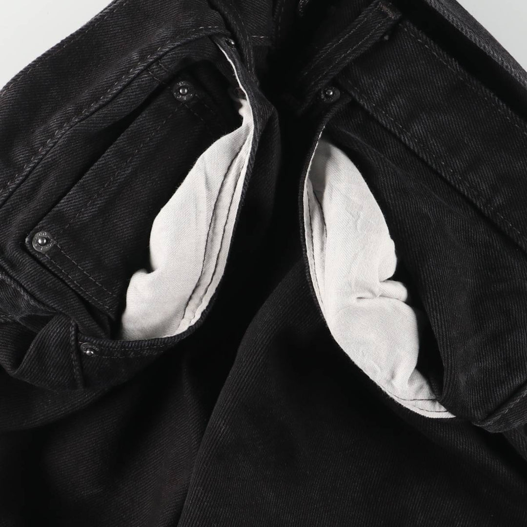 Levi's 505 Black Denim Tapered Denim Pants for Men, W36 cotton black type Vintage Second Hand