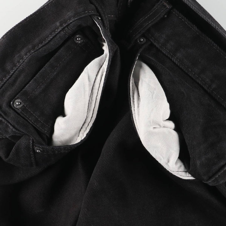 Levi's 505 Black Denim Tapered Denim Pants for Men, W36 cotton black type Vintage Second Hand