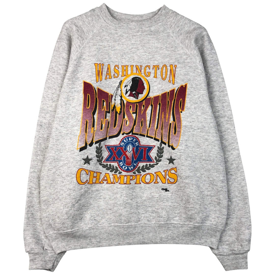 1980'S Hanes Blue Tag NFL Washington Redskins Print Sweatshirt, Made in USA, Men's Size XL cotton gray type Vintage Second Hand