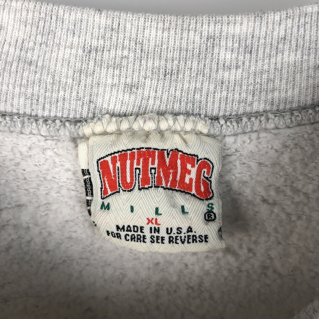 Vintage 1990'S NUTMEG NFL Washington Redskins Print Sweatshirt, Made in USA, Men's Size L cotton gray type Vintage Second Hand
