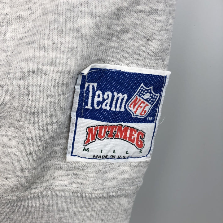 Vintage 1990'S NUTMEG NFL Washington Redskins Print Sweatshirt, Made in USA, Men's Size L cotton gray type Vintage Second Hand