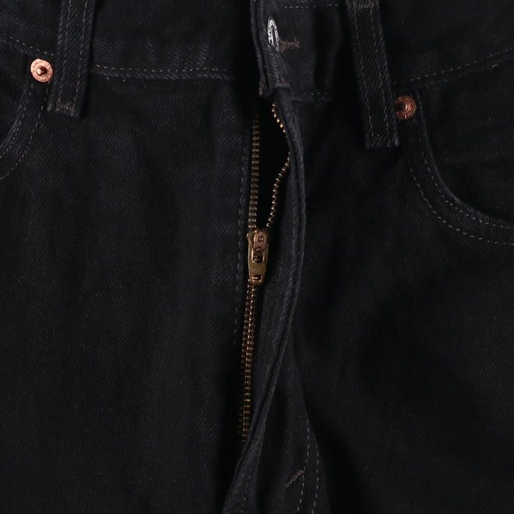 Levi's 505 REGULAR FIT Black Denim Tapered Denim Pants Men's W34 cotton black type Vintage Second Hand