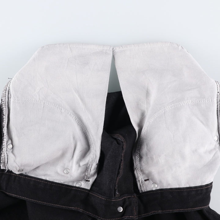 Levi's 505 REGULAR FIT Black Denim Tapered Denim Pants Men's W34 cotton black type Vintage Second Hand