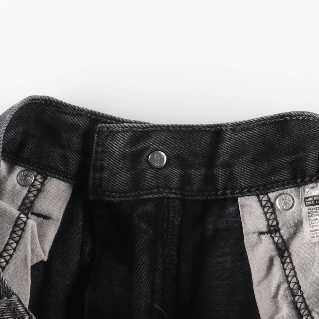 Levi's 505 Black Denim Tapered Denim Pants for Men, W31 equivalent cotton black type Vintage Second Hand