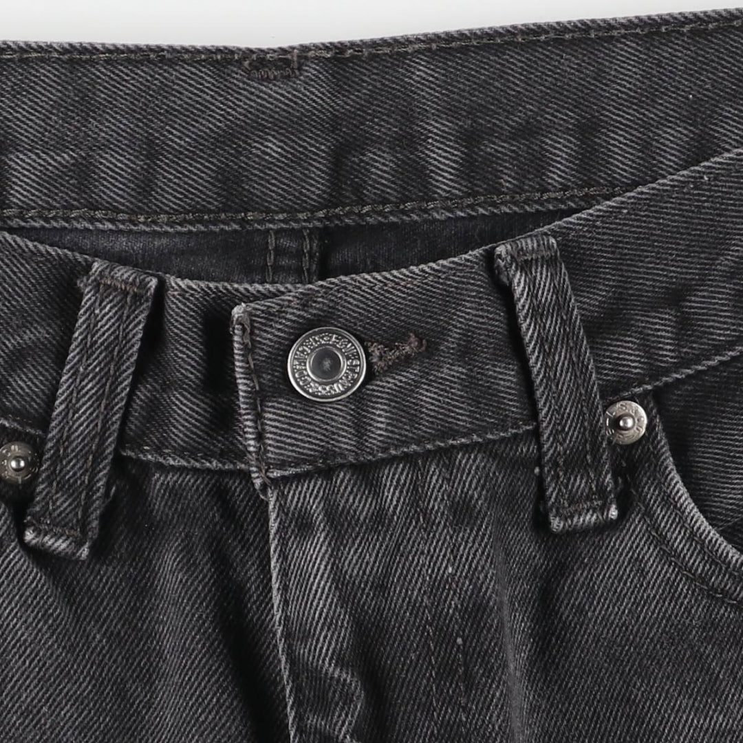 Levi's 505 Black Denim Tapered Denim Pants for Men, W31 equivalent cotton black type Vintage Second Hand