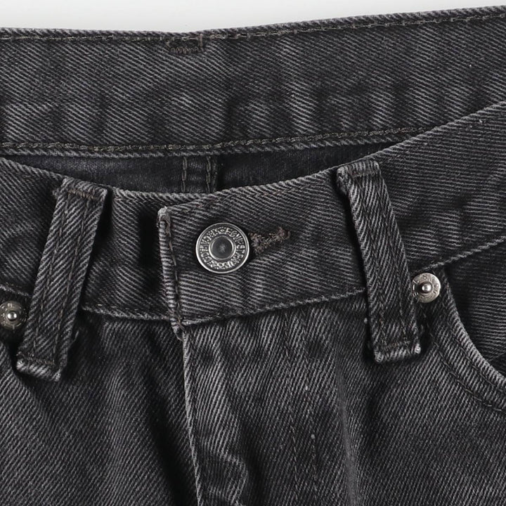 Levi's 505 Black Denim Tapered Denim Pants for Men, W31 equivalent cotton black type Vintage Second Hand