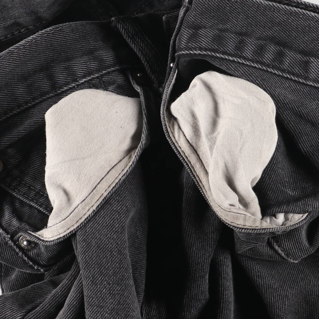 Levi's 505 Black Denim Tapered Denim Pants for Men, W31 equivalent cotton black type Vintage Second Hand