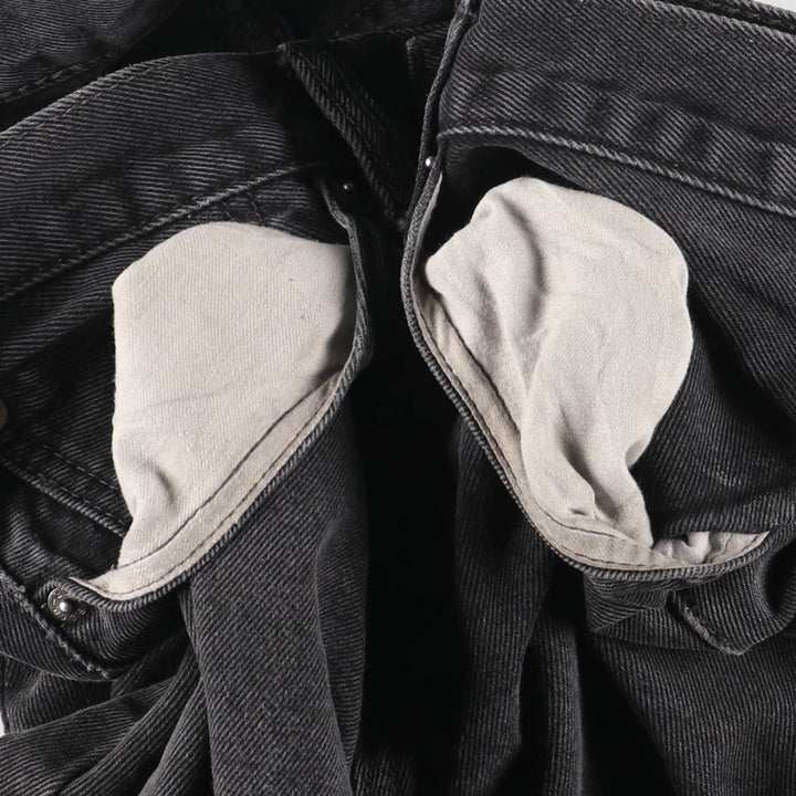Levi's 505 Black Denim Tapered Denim Pants for Men, W31 equivalent cotton black type Vintage Second Hand