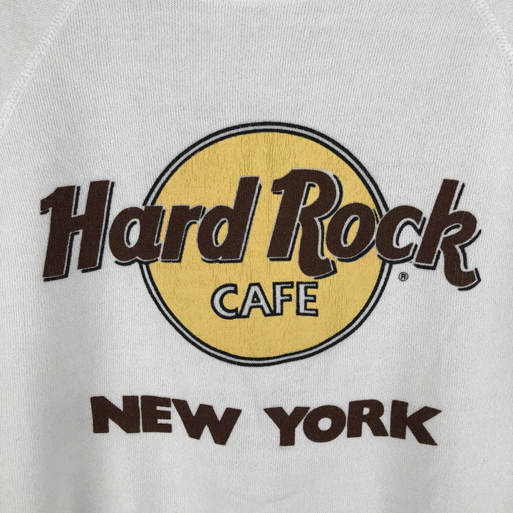 Vintage 1980'S Hanes Hard Rock Cafe Advertising Sweatshirt, Made in USA, Men's Size L cotton pale white type Vintage Second Hand