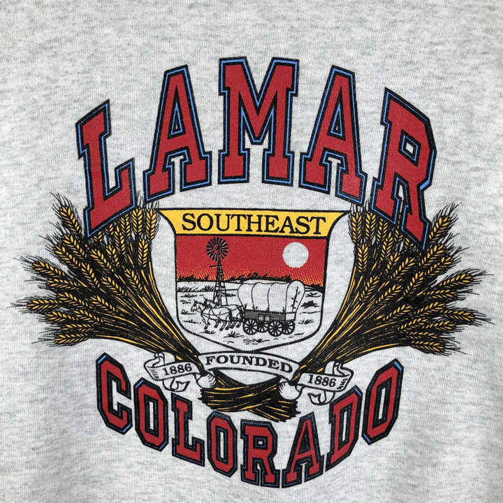 2000'S Fruit of the Loom triple print college sweatshirt, men's size XL cotton gray type Vintage Second Hand
