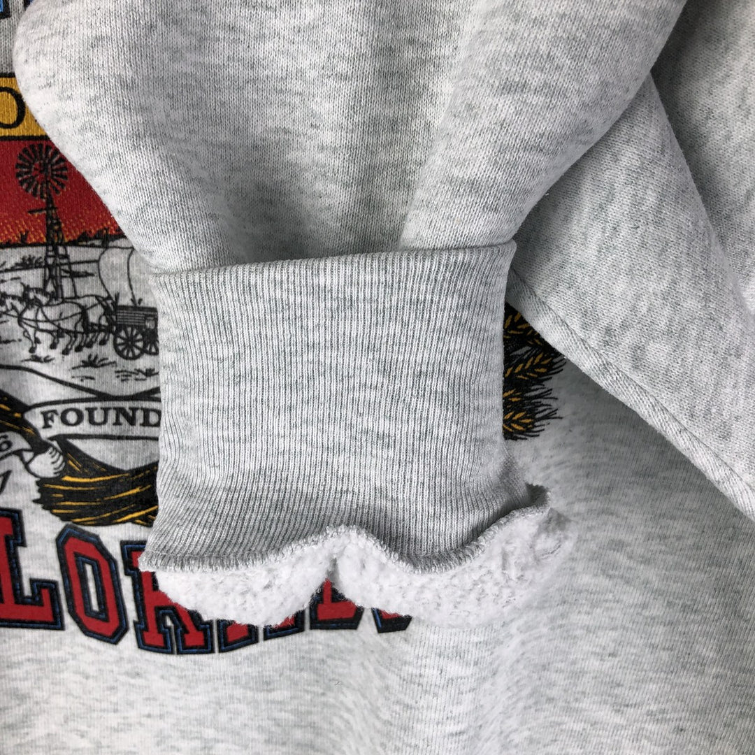 2000'S Fruit of the Loom triple print college sweatshirt, men's size XL cotton gray type Vintage Second Hand