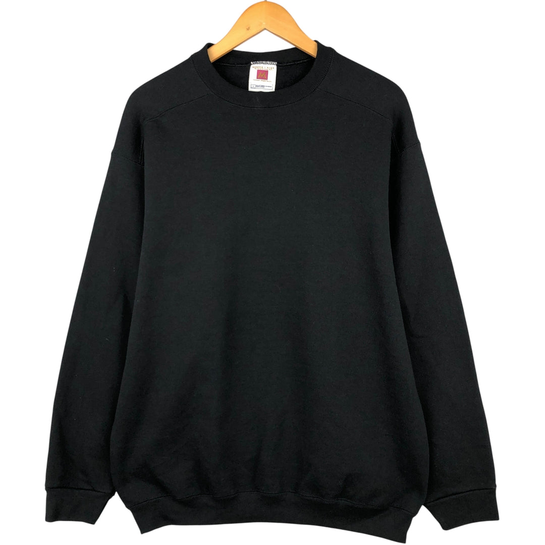 MEMBER'S MARK plain blank sweatshirt, men's size L cotton black type Vintage Second Hand