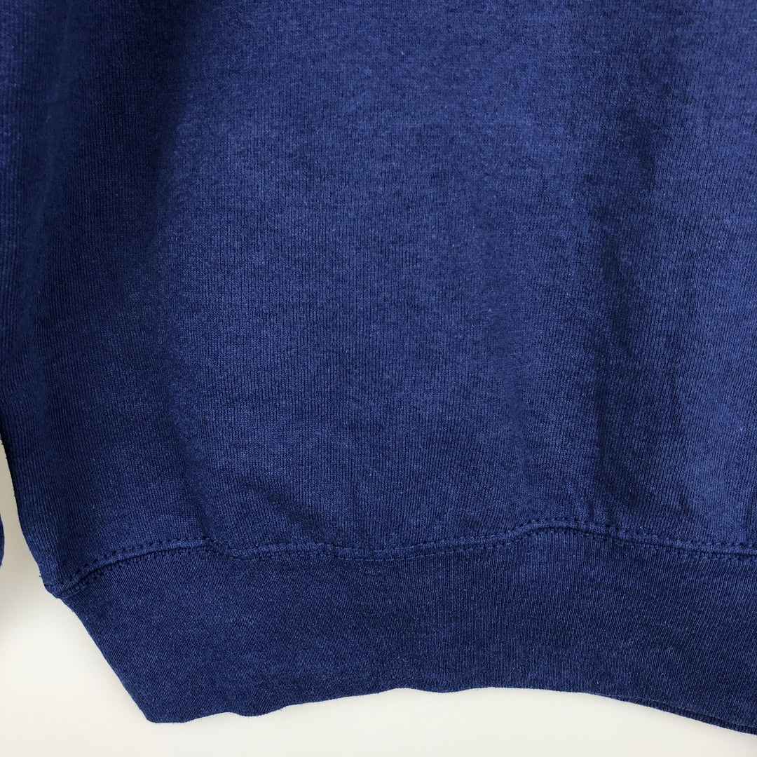 90'S BVD plain blank sweatshirt, made in the USA, men's size M cotton blue type Vintage Second Hand