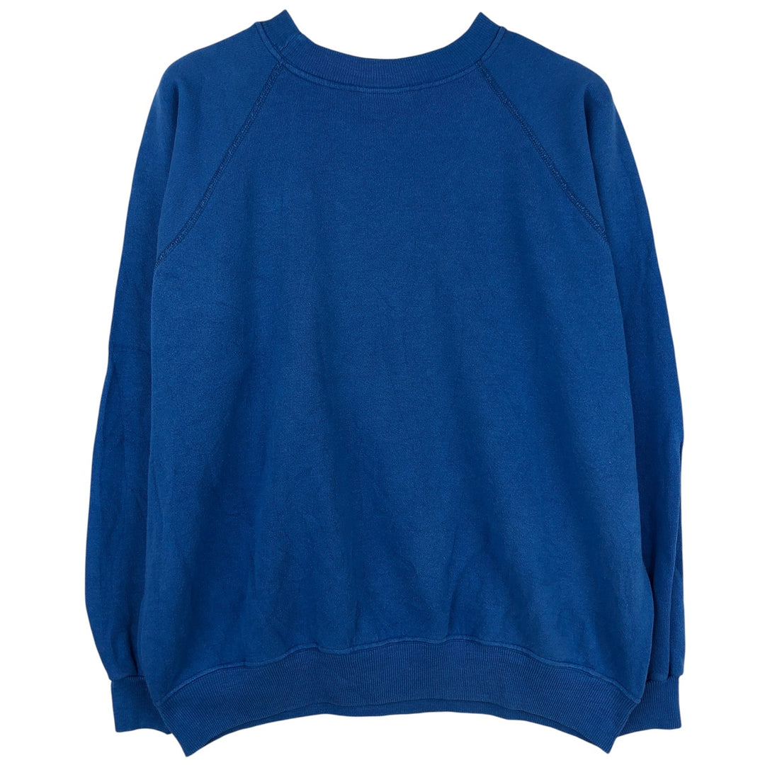Vintage 1980'S Hanes college sweatshirt, made in the USA, size L, men's cotton blue type Vintage Second Hand
