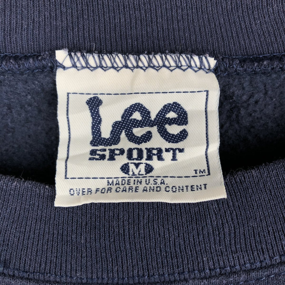 Vintage 1990'S Lee SPORT MICHIGAN University of Michigan college sweatshirt, made in the USA, size M. cotton navy blue type Vintage Second Hand
