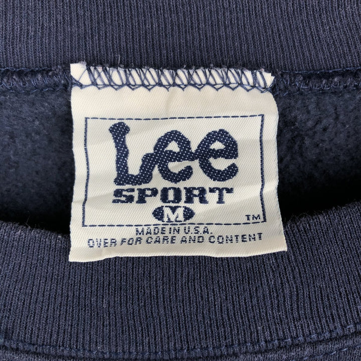 Vintage 1990'S Lee SPORT MICHIGAN University of Michigan college sweatshirt, made in the USA, size M. cotton navy blue type Vintage Second Hand