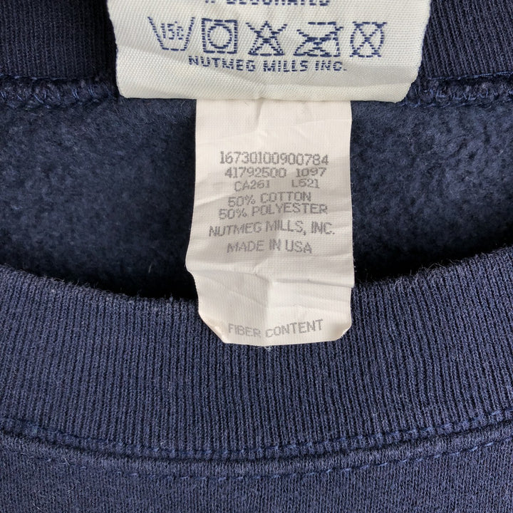 Vintage 1990'S Lee SPORT MICHIGAN University of Michigan college sweatshirt, made in the USA, size M. cotton navy blue type Vintage Second Hand