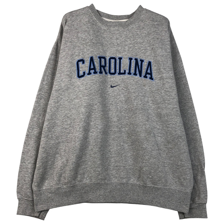 2000'S Nike Team North Carolina University College Sweatshirt, Men's XL cotton gray type Vintage Second Hand
