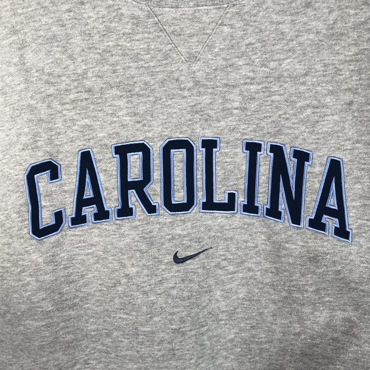 2000'S Nike Team North Carolina University College Sweatshirt, Men's XL cotton gray type Vintage Second Hand