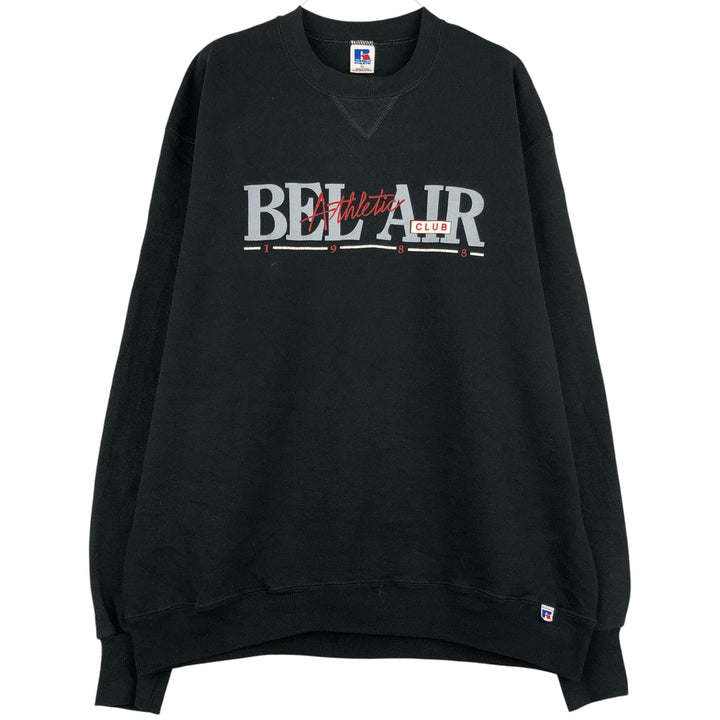 Vintage 90'S Russell ATHLETIC printed sweatshirt, Made in USA, Men's XL cotton black type Vintage Second Hand